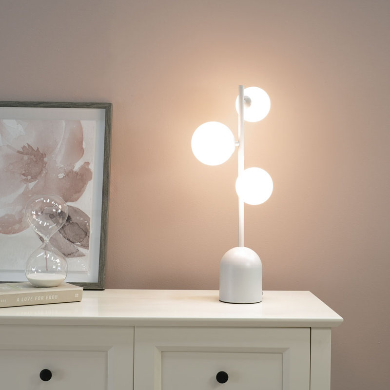 Clementius Metal Table Lamp, Grey
