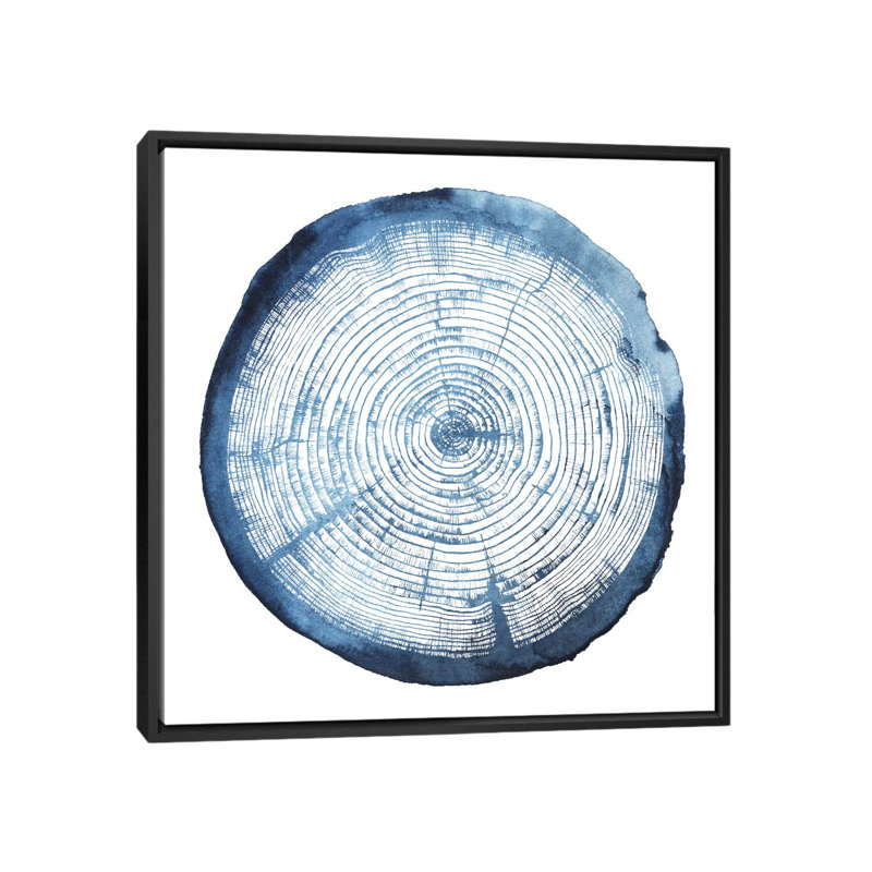 « tree ring overlay i », impression sur toile, H 18 po x l 18 po x P 1,5 po, Toile encadrée noire, Pas de tapis