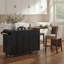 Îlot de cuisine 102,3 po avec table de salle à manger extensible, chariot pour îlot de cuisine avec armoire de rangement pour poubelles, étagère à épices coulissante à 3 niveaux-1334388086