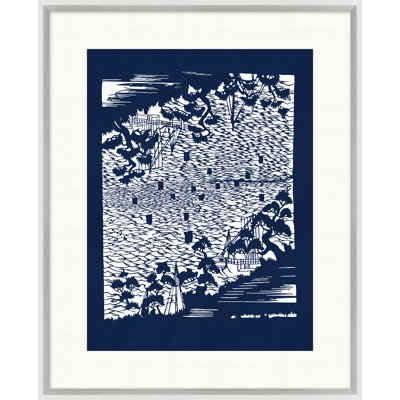 Indigo Template Coastal Motif 3 Print
