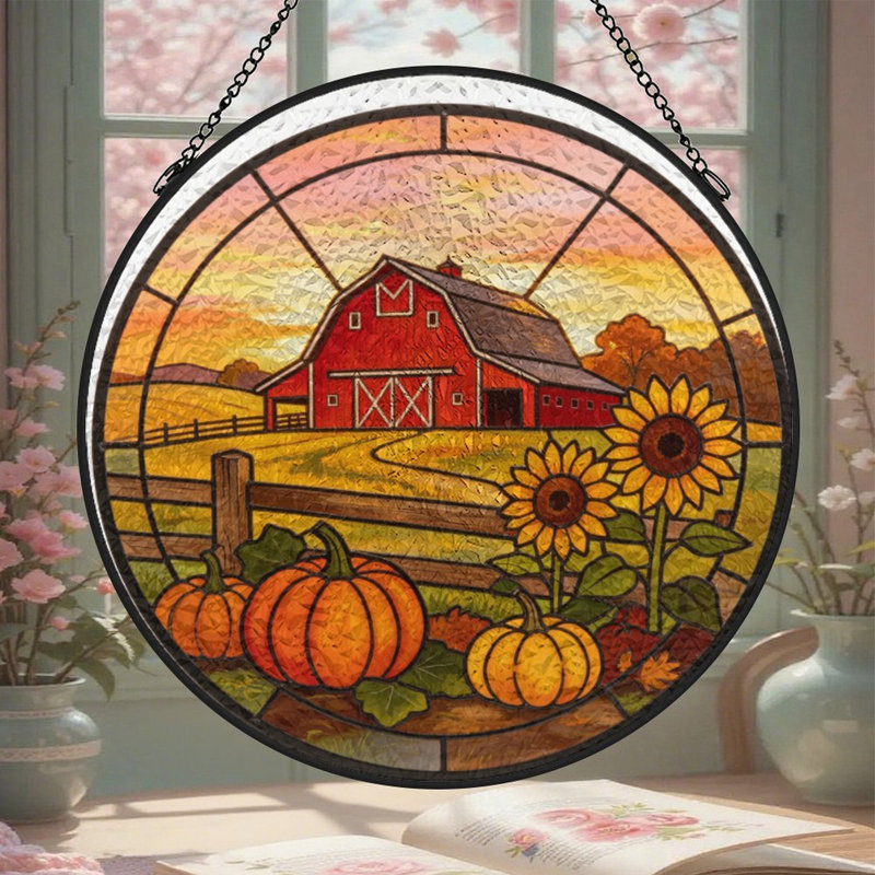 Red Barn Sunset, 11,8 x 11,8 po (30 x 30 cm)