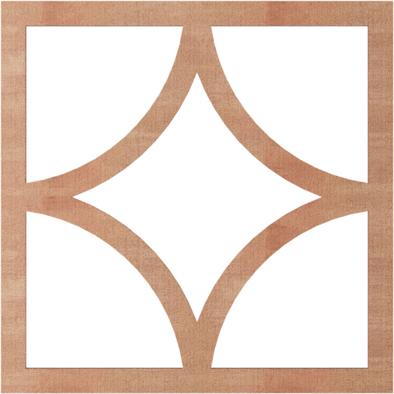 Médaillon de plafond 24 po x 24 po x P 15 3/8 po x T 1/4 po Statesman, Cerise, H 22 po x l 22 po x P 0,25 po