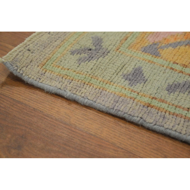 Handmade Transitional Oushak Vegetable Dye Area Rug 10x10