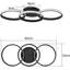 LED Ceiling Light 3 Flame Black Ring Design 3000k Warm White Beverli