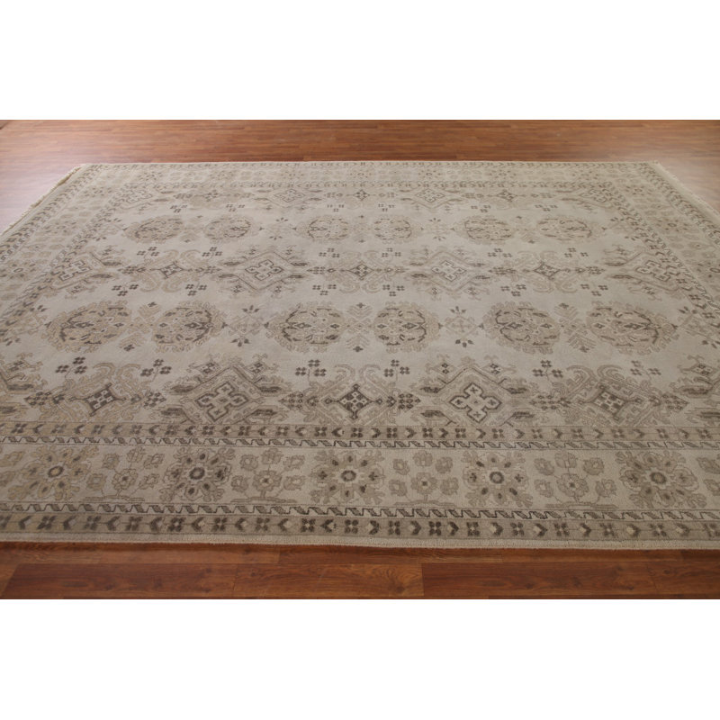 Tapis oriental géométrique Oushak 9 x 12