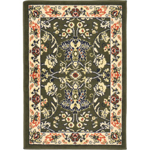 Tapis oriental vert Zayandeh