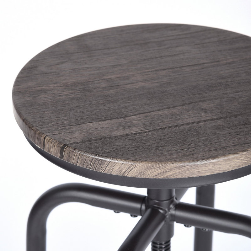 Alameda Swivel Adjustable Height Bar Stool, Walnut