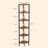 67.72" H X 11.61" W Metal Ladder Bookcase With Led Lights Livingroom