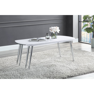 Table basse avec plateau coulissant et pieds en métal Wells
