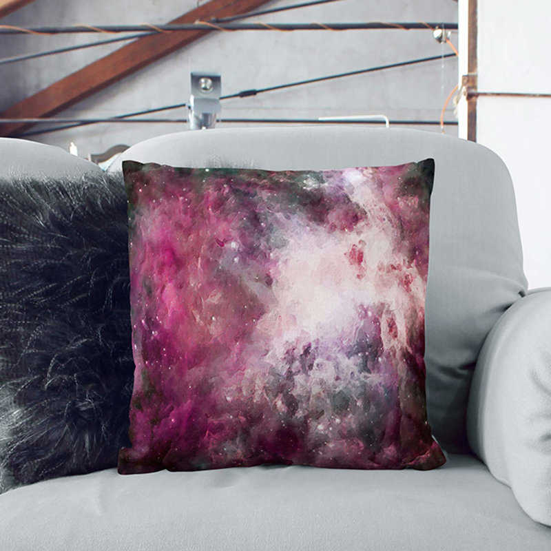 Universe Vol.53 Cushion with Filling, Black, 40cm H x 40cm W x 15cm D