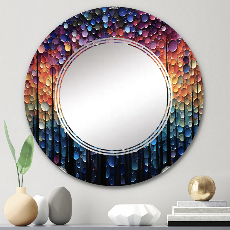 Rochela - Miroir mural moderne rond, 24 po x 24 po