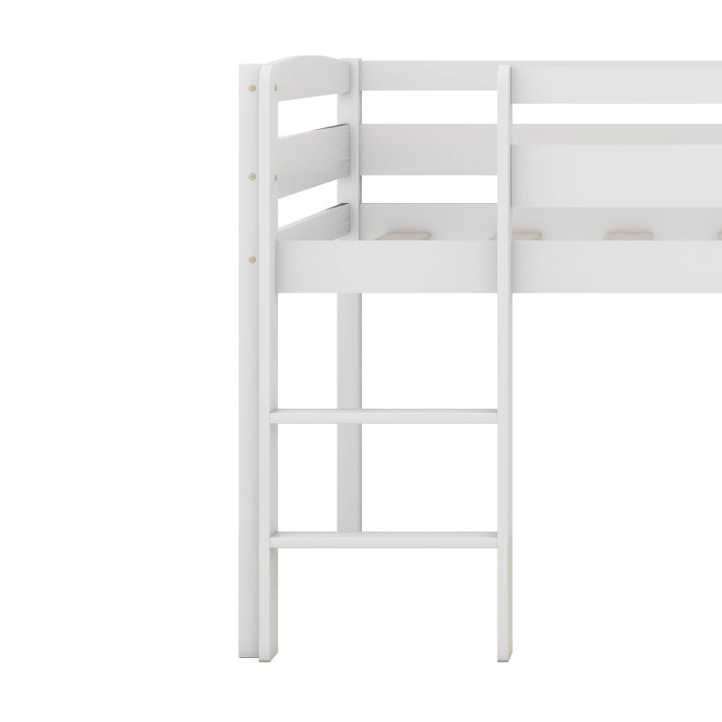 Lit mezzanine simple Haralampie, pour enfants, Blanc