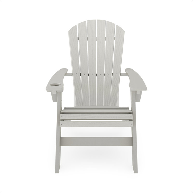 Adirondack Chair – Sturdy HDPE Poly Lumber For Poolside, Patio, And Garden Relaxation, Dark Gray