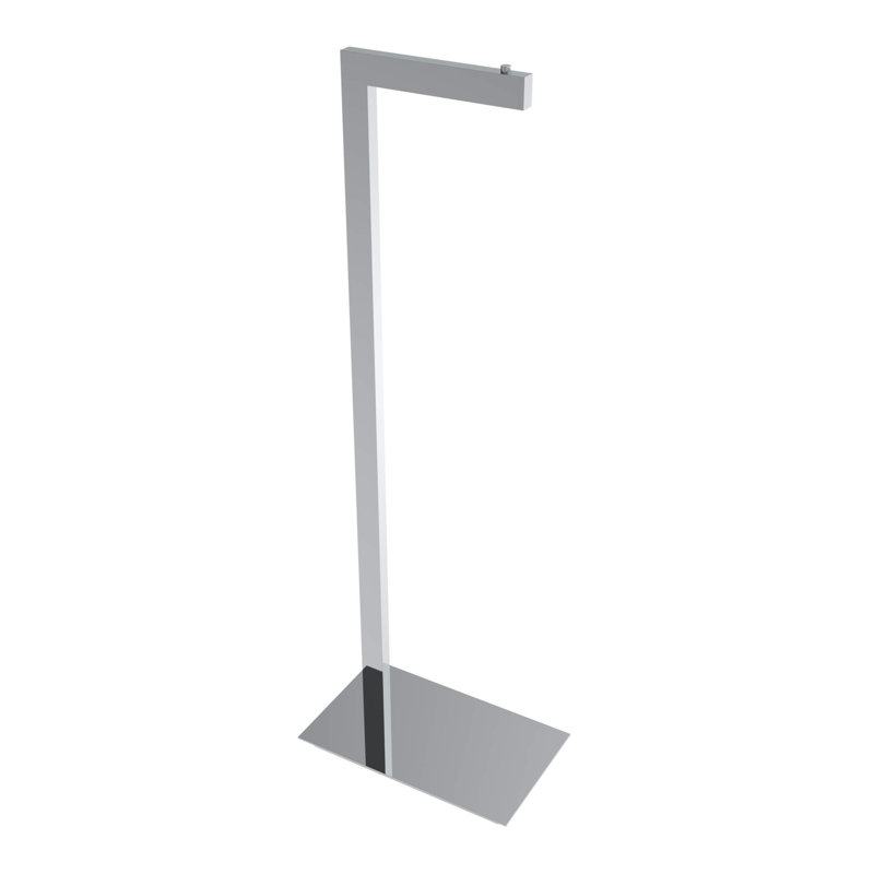 Porte-papier carré autoportant - Chrome, fabrication en laiton de qualité supérieure, Chrome