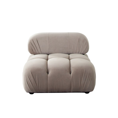 Paloma Armless Chair In Mink Tan Velvet