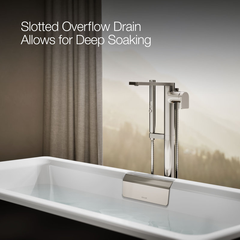 Volute 63 In. X 28-3/8 In. Freestanding Bath With Base