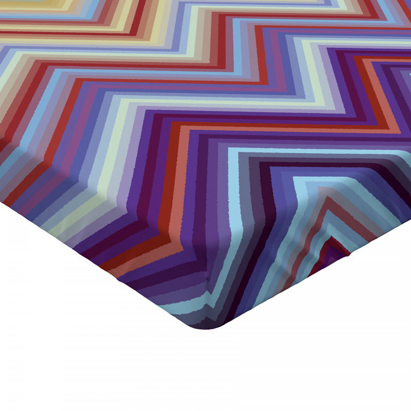 Microfiber Chevron Fitted Sheet, Full Fitted Sheet