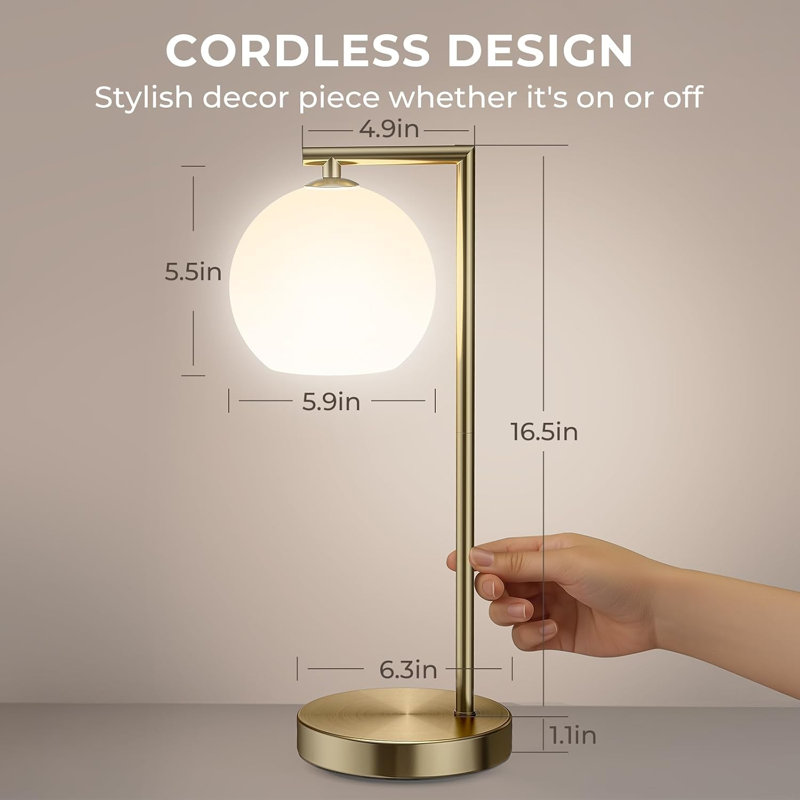 Lampe de table sans fil avec télécommande, RVB et 3 températures de couleur Rechargalbe