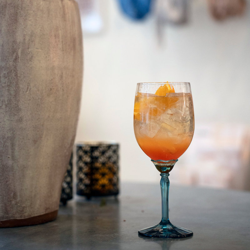 18 oz. Florian Verres à vin rouge / gin et tonique, Transparent / bleu clair