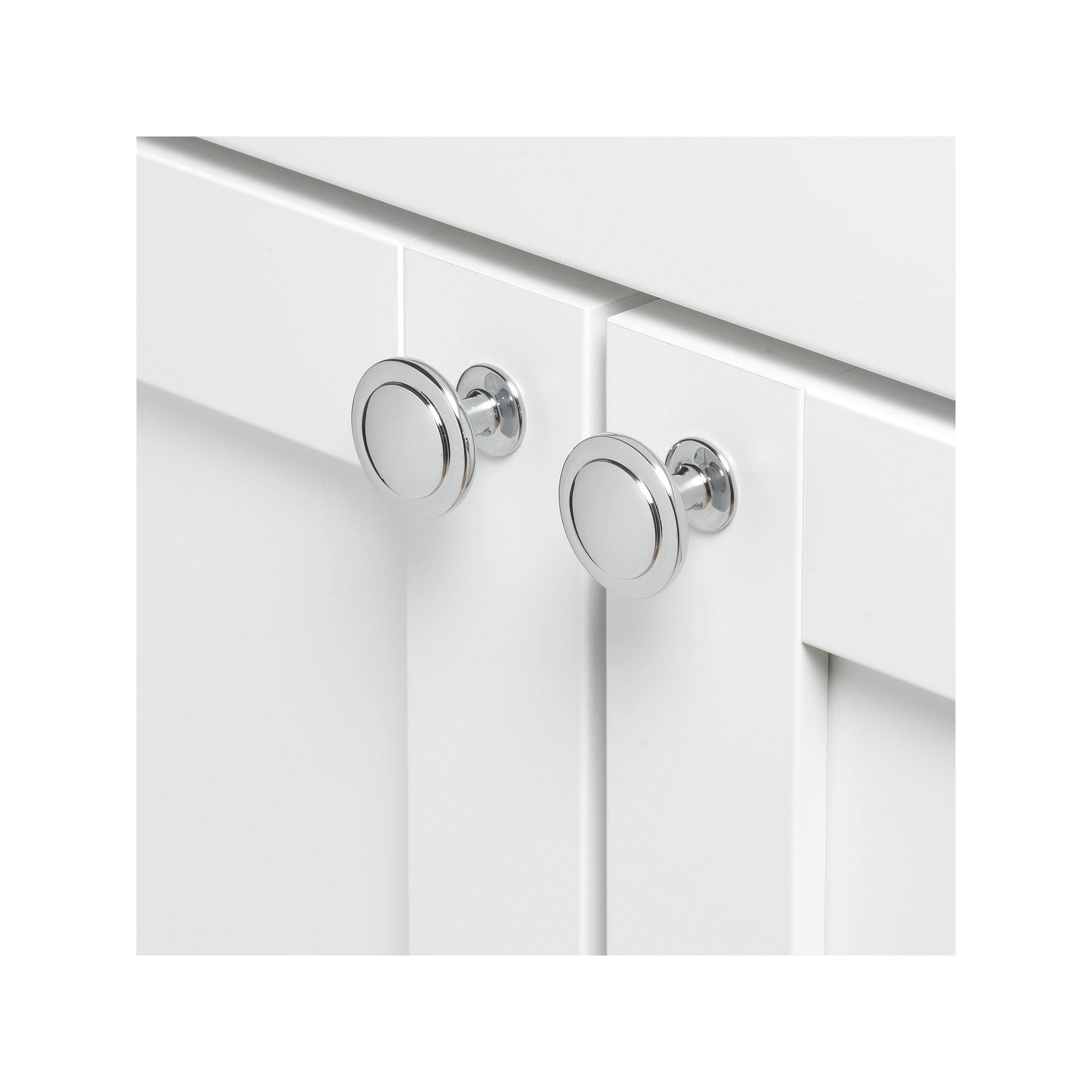 1 1/4" Diameter Mushroom Knob Multipack, Polished Chrome