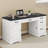 59'' W Rectangle Computer Desk With Storage Cabinet, Drawers & Keyboard Tray