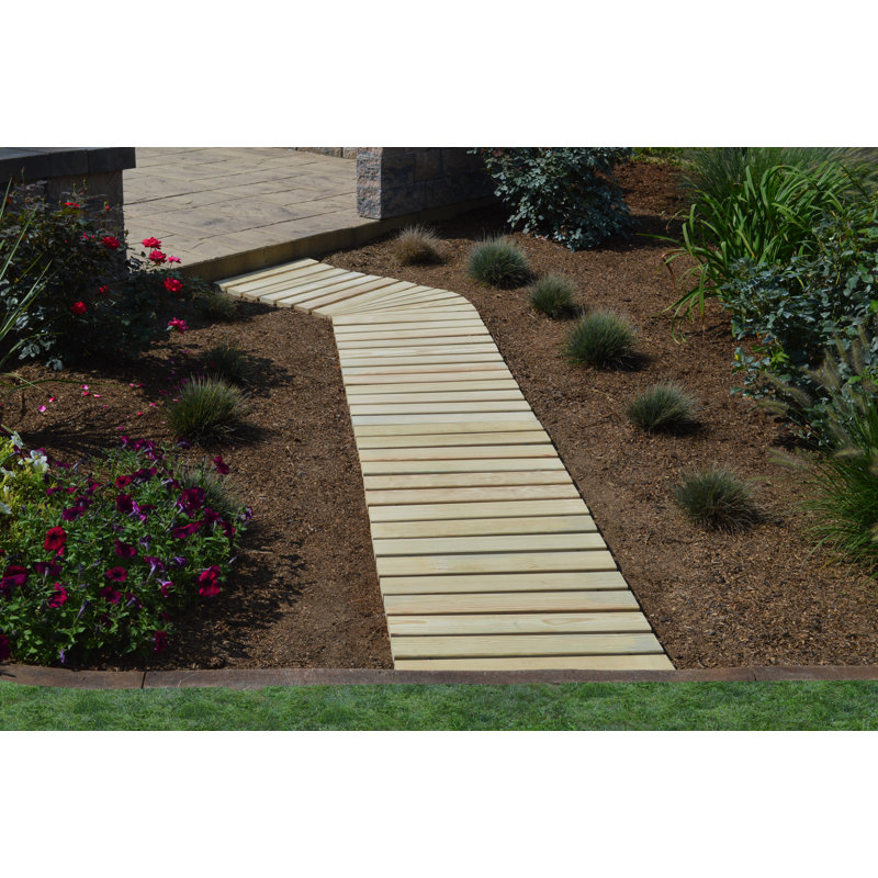 Rejendra Pressure Treated Walkway Bridge, Unfinished, 1" H x 96" W x 24" D 