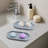 2 Pieces 100% Marble Oval Bathroom Tray Set-112654052