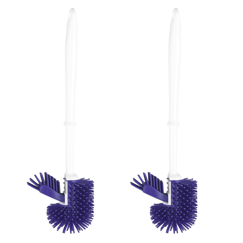 Sikander 17 Stories purple, set of 2, with edge Toilet Brush Set