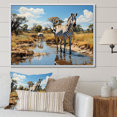 "Zebra Impressionistic Equus This I", reproduction d'art sur toile