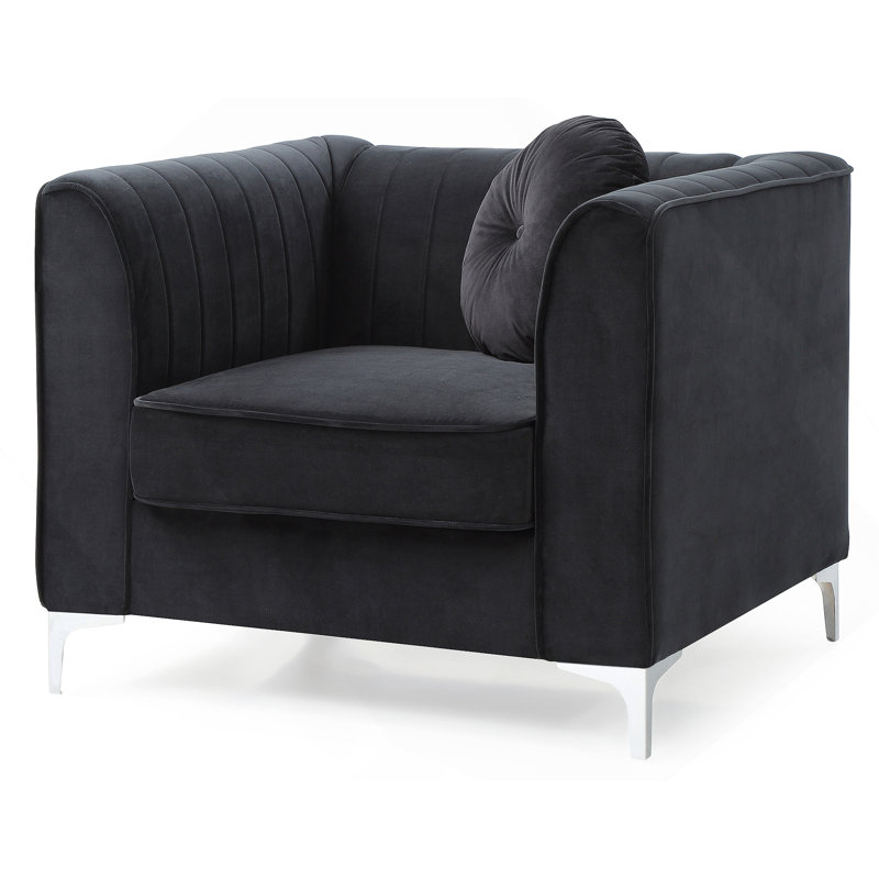 Fauteuil incliné noir élégant Sleek, Noir