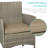  3-Piece Outdoor Wicker Conversation Patio Bistro Set, W/ 2 Chairs, Table - Taupe/Desert-1049253927-1049253921