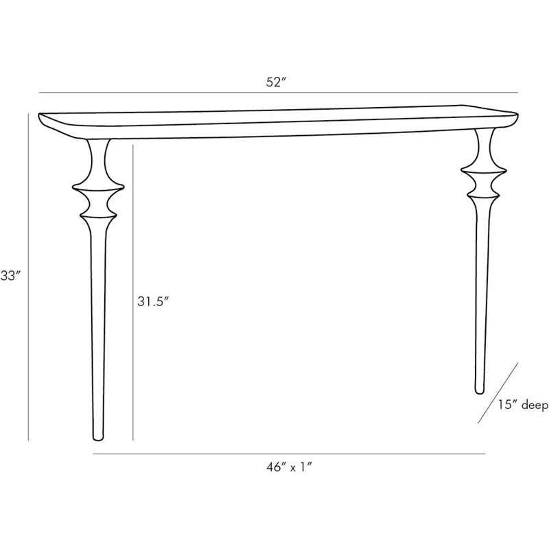 Villegas 52'' W Solid Wood Console Table