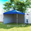 3 x 3m Pop-Up Canopy Tent with Removable Sidewalls, UPF 30+ Oxford Fabric Party Shelter with Adjustable Height, Leg Weights, and Wheeled Carry Bag for Outdoor Events, Blue