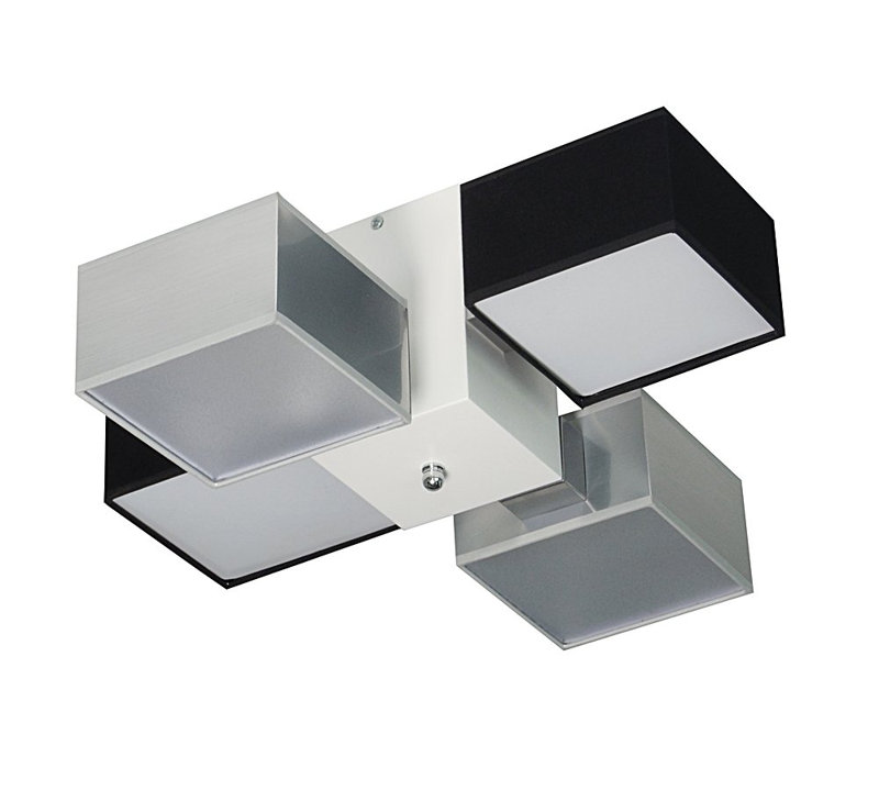 Miranda Semi Flush Mount, Light brown, Silver/Black