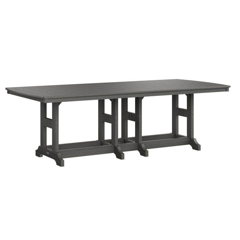 Berlin Gardens Garden Classic 96″ Rectangular Dining Table, 30.87" H x 96" W x 44" D, Coastal Gray