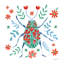 «Folk Beetle II» par Farida Zaman - peinture sur toile tendue-199935742-199935740-161286481
