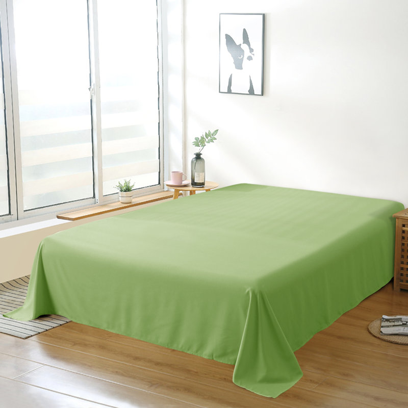 Drap plat en microfibre , Vert sauge, Drap plat pour lit simple TG
