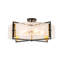 Plafonnier semi-encastré tambour en verre blanc 6 lumières Akosita-253537085