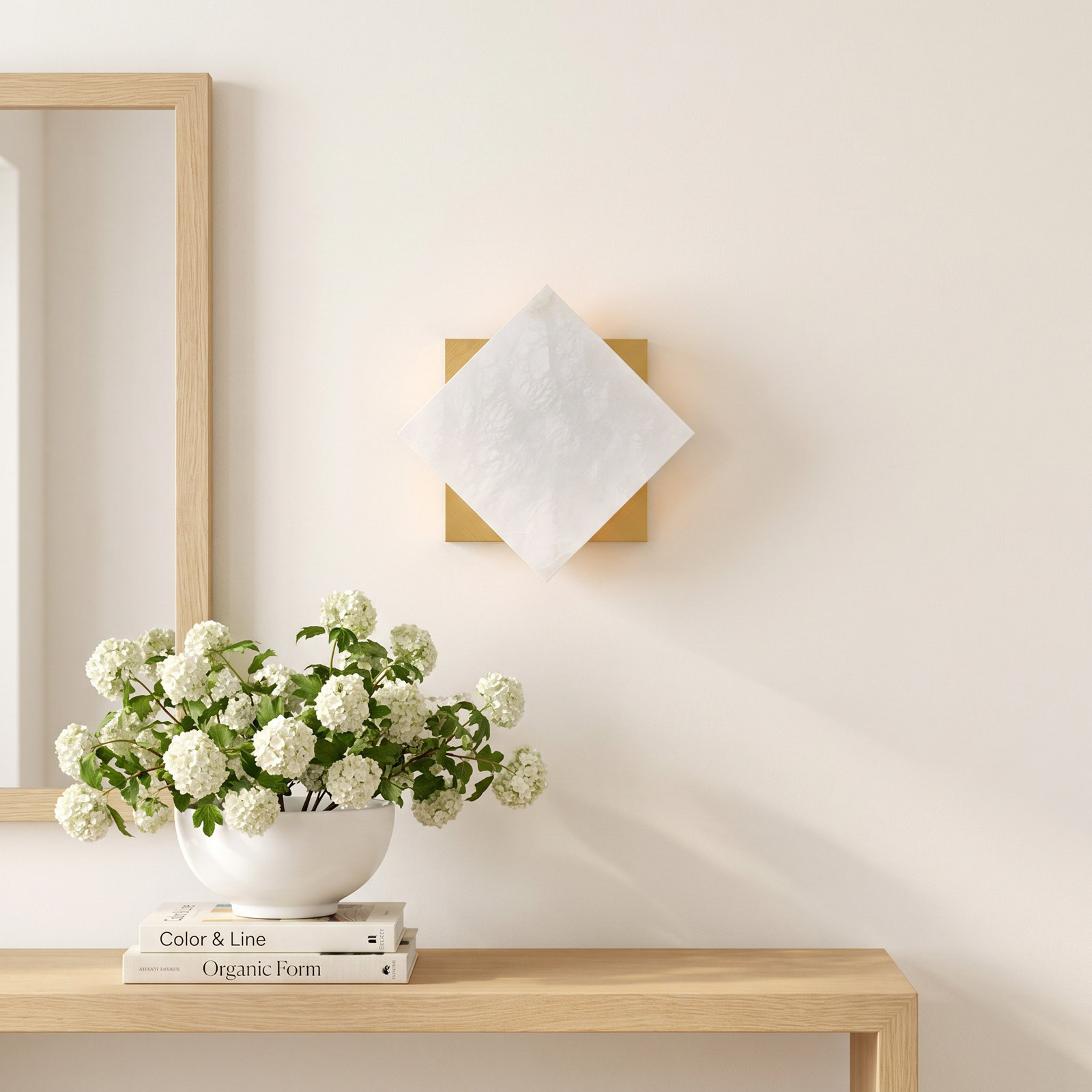 Sache Single Light Brass Flush Mount Sconce