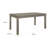 Rie Dining Table, 64 Inch Rectangular Tabletop, Gray Melamine Board