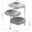 Tabletop Silver 3 Tier Jewelry Ring Organizer