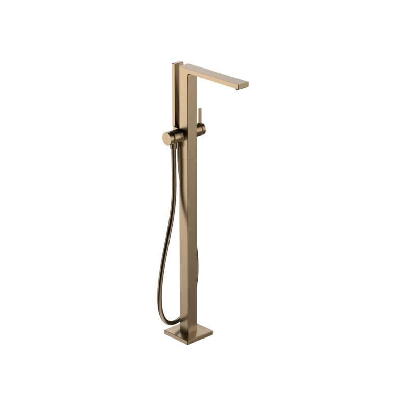 Robinet de baignoire autoportant avec douche à main 1,75 GPM hansgrohe Tecturis E, Bronze brossé