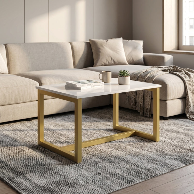 Table basse 31,5 po Emiliee, Blanc