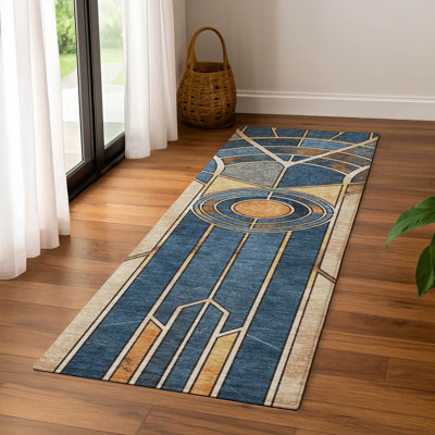 Premium Machine Washable Mayfield geometric Rug