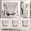 Bureau de coiffeuse avec miroir et lumière, grand tiroir, commode de rangement à trois niveaux, 3 modes d'éclairage à luminosité réglable, coiffeuse de chambre à coucher-1059977349