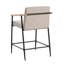 Tabouret de comptoir de style Mid-Century avec accoudoirs en bois Henri-274776796
