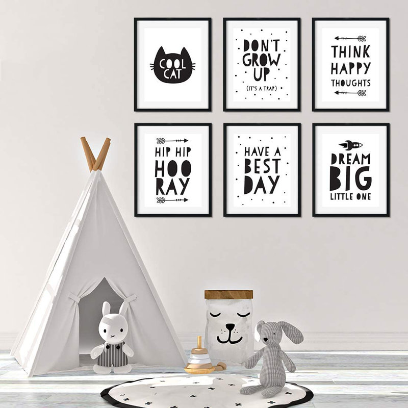 « cat cool », ne pas agrandir, rêve big little one, ensemble de 6 pièces imprimé sur papier Demitri