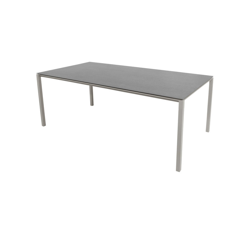 Pure Outdoor Dining Table, Taupe/Basalt, 39.4" W x 59.1" L x 29.5" H