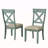 Wood Cross Back Upholstered Dining Chairs, Set Of 2