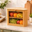 Boîte à pain de coin pour comptoir de cuisine, contenant à pain à 2 niveaux, organisateur d'armoire pour le rangement des aliments
